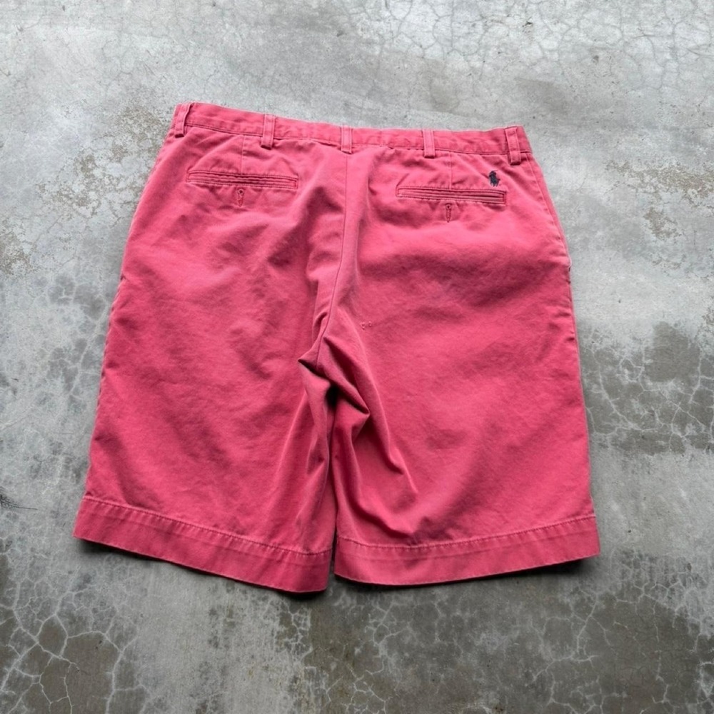 Vintage 90's polo Ralph Lauren red chino classic shorts  Size tagged 35 - Picture 4 of 6